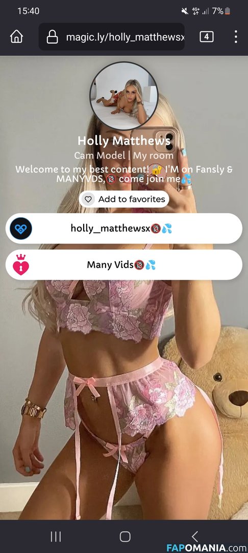 Holly Matthews / HollyMatthewsx / holly_matthewsx / hollymatthews ヌード OnlyFans  流出写真 #4
